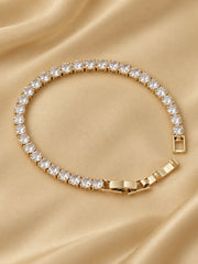 Classic Solitaire Crystal Tennis Bracelet
